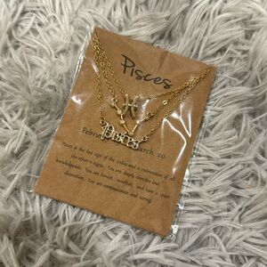 NWT Pisces Pack of three zodiac sign necklace